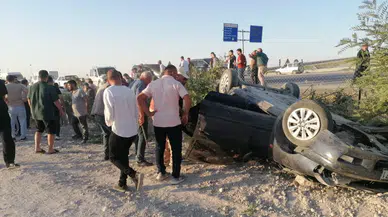 Konya’da Suriyeli gençler kaza yaptı. 4 kişi yaralandı