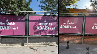 Konya sokaklarına gizemli afişler asıldı. ADAB ne anlatıyor?