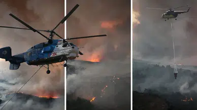 Çanakkale Gelibolu yangını 2. gününde
