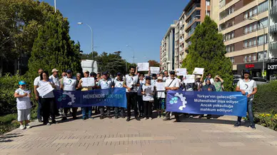Konya'daki mühendisler eylemde! Masada kaybediyoruz