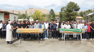 Konya'da feci kazada ölen ikiz çocuklara acı veda