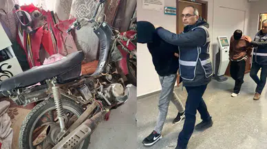Konya'da çaldıkları motosikleti parçalarken yakalanan 2 kişi tutuklandı