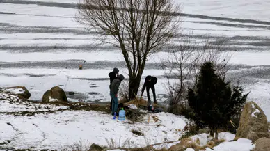 Konya'nın eşsiz güzelliklerinden Bulumya Göleti buz tuttu