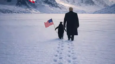Trump Grönland'ı almaya penguenle gidiyor: ABD'den çarpıcı mesaj