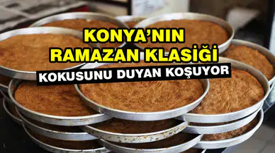 Konya’nın Ramazan klasiği: Tahinli pidenin kokusunu duyan koşuyor