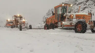 Bin 825 rakımlı Alacabel'de yoğun kar yağışı etkili oldu