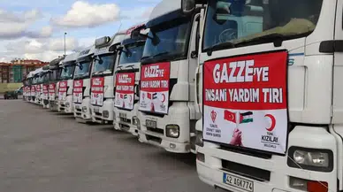 Konya'da İyilik Buluşması: Gazze için tırlar yola çıktı
