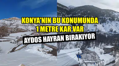 Konya'nın bu konumunda 1 metre kar var: Aydos hayran bırakıyor