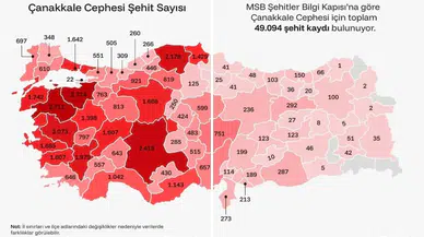 Konya, Çanakkale'de en çok şehit veren illerin ilk sırasında: İşte MSB'nin haritası