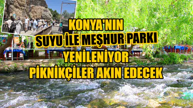 Konya'nın suyu ile meşhur parkı yenileniyor: Piknikçiler akın edecek
