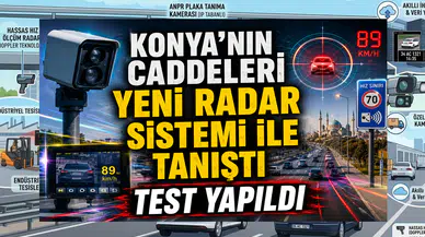 Konya’nın caddeleri yeni radar sistemi ile tanıştı: Test yapıldı