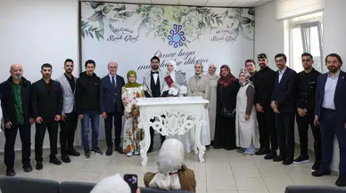 Konya'da merak uyandıran nikah: Biri Suriyeli diğeri Filistinli