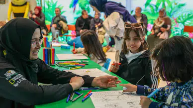 Konya'da çocuklar kelebeklerin renkli dünyasına konuk oldu