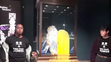 Evsizlik sorunu: Kraliyet tacına muhallebi fırlatıldı