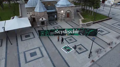 Nalçacılılar Seydişehir'den el emeği pankart: Konyaspor için yollarda