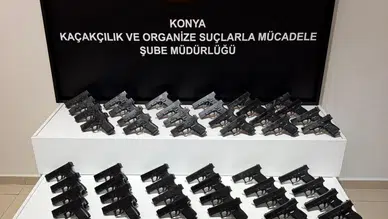 Konya'da durdurulan bir araçta cephanelik çıktı