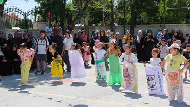 Konya'da çocuklar Meram'ın yeşiline yakışan festivalde eğlendi