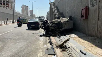Konya'daki battı çıktı savaş alanına döndü: Kazada 1 kişi yaralandı