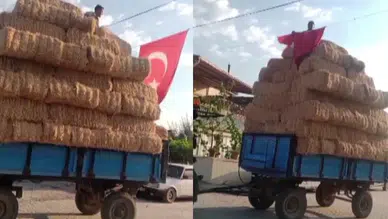 Görüntüler Konya'dan: Bayrak sevgisi yüreklere dokundu