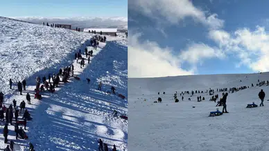 Konya’nın kayak merkezi Aladağ’da kış keyfi yaşanıyor