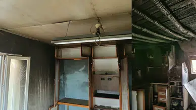 Konya'daki yangında müstakil ev kullanılamaz hale geldi