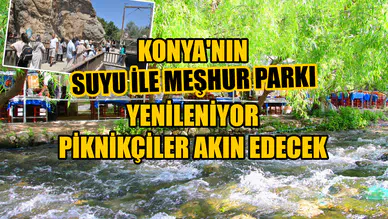 Konya'nın suyu ile meşhur parkı yenileniyor: Piknikçiler akın edecek