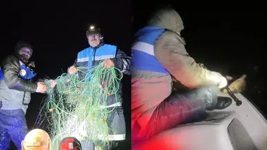 Konya'da 800 metrelik ağ imha edildi: Suğla Gölü'nde denetim sürüyor