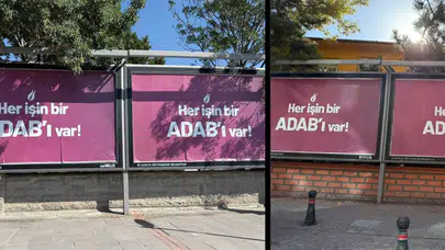 Konya sokaklarına gizemli afişler asıldı. ADAB ne anlatıyor?