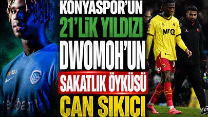 Konyaspor’un 21’lik yıldızı Dwomoh’un sakatlık öyküsü can sıkıcı