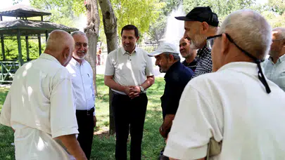 Başkan Kılca, Konya Şehir Parkı'nda emeklilerle buluştu