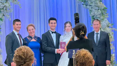 Güney Kore'den Konya'ya gelin geldi: Alena ve Mert'ten ömürlük imza