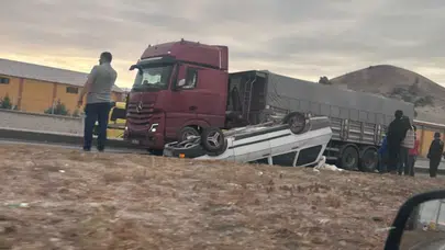 Konya'da çekici ile otomobil çarpıştı: 1 yaralı