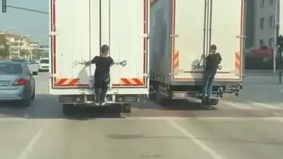 Çocuklar durdurulamıyor: Tehlikeli oyunları kamerada