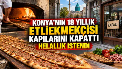 Konya'nın 18 yıllık etliekmekçisi kapılarını kapattı: Helallik istendi