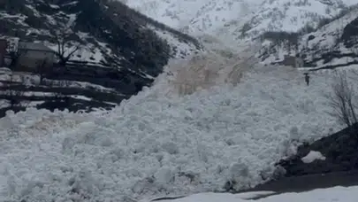 Çığ paniği: Köy halkı faciadan döndü