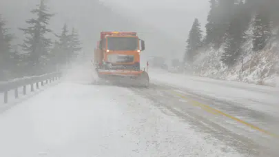 Bin 825 rakımlı Alacabel’de kar kalınlığı 5 santimetreye ulaştı