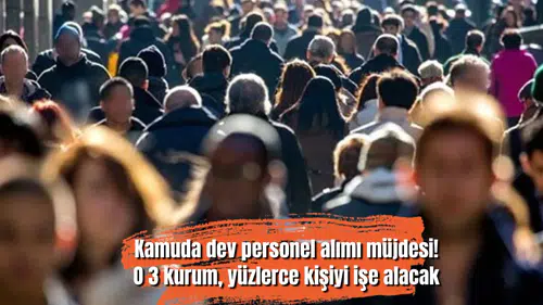 Kamuda dev personel alımı müjdesi! O 3 kurum, yüzlerce kişiyi işe alacak