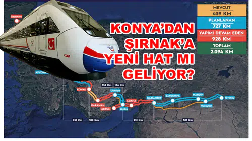Ulaşımın şifresi YHT: Konya’dan Şırnak’a yeni hat planlanıyor