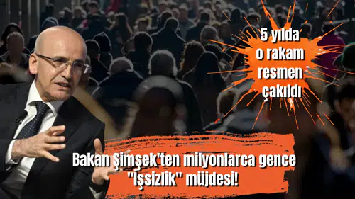 Bakan Şimşek'ten milyonlarca gence "İşsizlik" müjdesi! 5 yılda o rakam resmen çakıldı