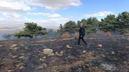 Konya'nın cennet vadisinde korkutan yangın! Kestel'e müdahale sürüyor