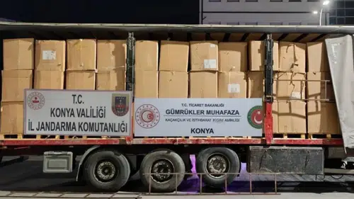 Konya'da 12 bin kilogram kaçak tütün ele geçirildi
