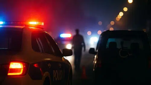 Alkollü sürücü siyasi partiyi kullanarak polisi tehdit etti