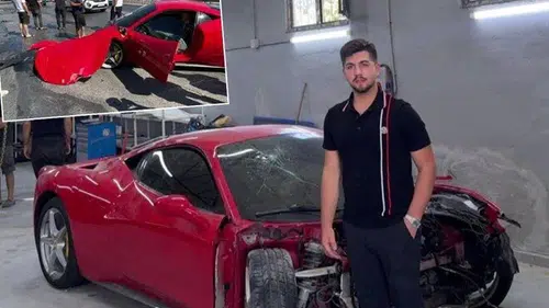 Hurdaya dönen 15 milyonluk Ferrari'nin sahibi: "Binemeden gitti"