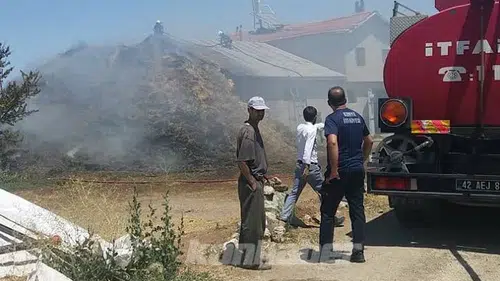 Konya'da korkutan yangın. Dumanlar gökyüzünü kapladı