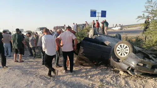 Konya’da Suriyeli gençler kaza yaptı. 4 kişi yaralandı