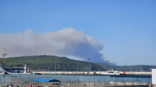Gelibolu'da orman yangını, tahliyeler başladı