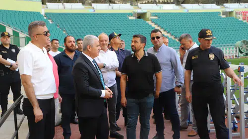 Vali Akın'dan Konya’daki dev maç öncesi stadyumda inceleme