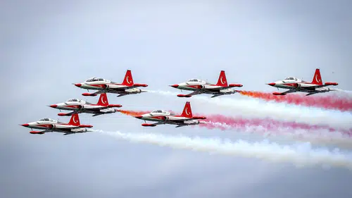 Türk Yıldızları dünyaya gövde gösterisi yaptı! NATO'nun birincisi Türkiye