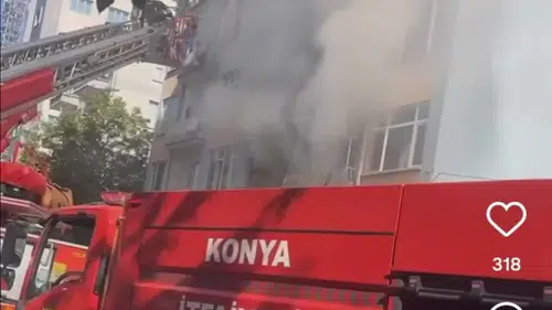 Konya'da korkutan yangın! 13 kişi hastanelik oldu