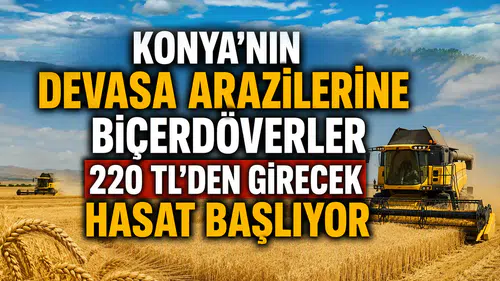 Konya'nın devasa arazilerine biçerdöverler 220 TL'den girecek: Hasat başlıyor